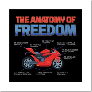 Motorcycle Gift, The Anatomy Of Freedom Shirt, Biker Lover Gift, Gift For Biker, Motor Cross, Motorcycle Anatomy Posters and Art